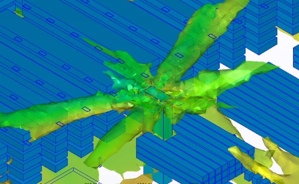 3D Sample of ARU Fans for a Warehouse CFD study