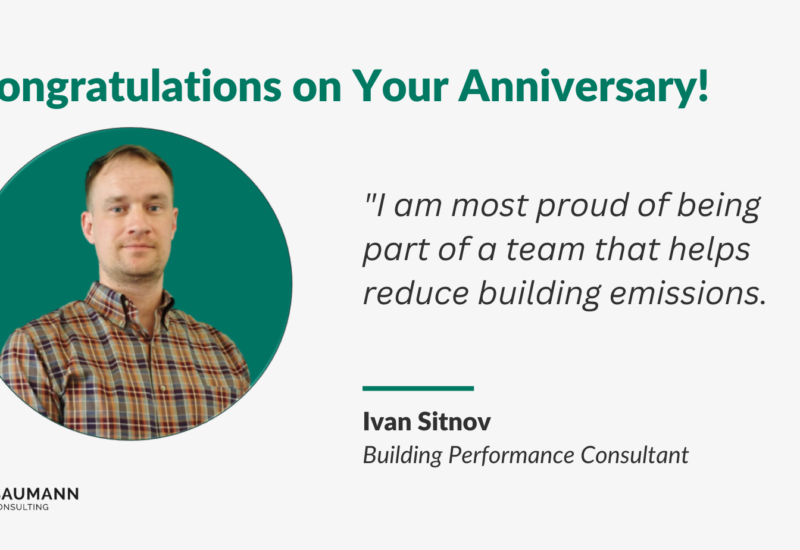 Ivan Sitnov, Baumann's Building Performance Consultant Anniversary