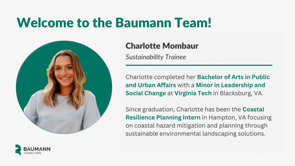 Charlotte Mombaur Sustainability Trainee 
