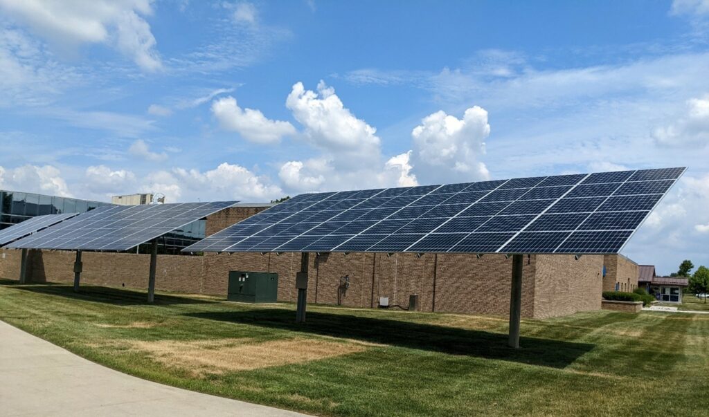 PV Panel at Henry Ford College Dearborn, Michigan main campus