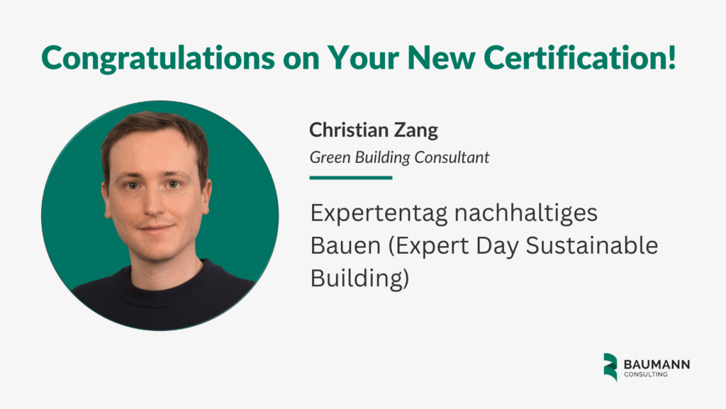 Christian Zang Expert Day Sustainable Building Certification