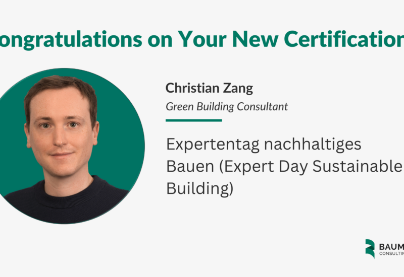 Christian Zang Expert Day Sustainable Building Certification