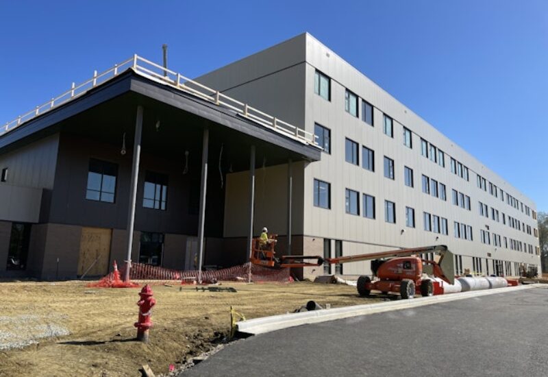 Exterior view of PGCPS Southern K-8 School, a newly constructed public school commissioned to support healthy, high-performance learning environments.